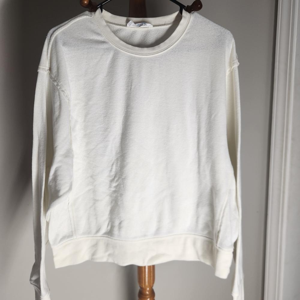 Double Zero Women’s Cropped Sweatshirt – Cream – Size Mystical Medium(Detail ⬇️)